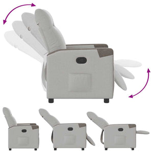 Fauteuil inclinable gris nuage tissu