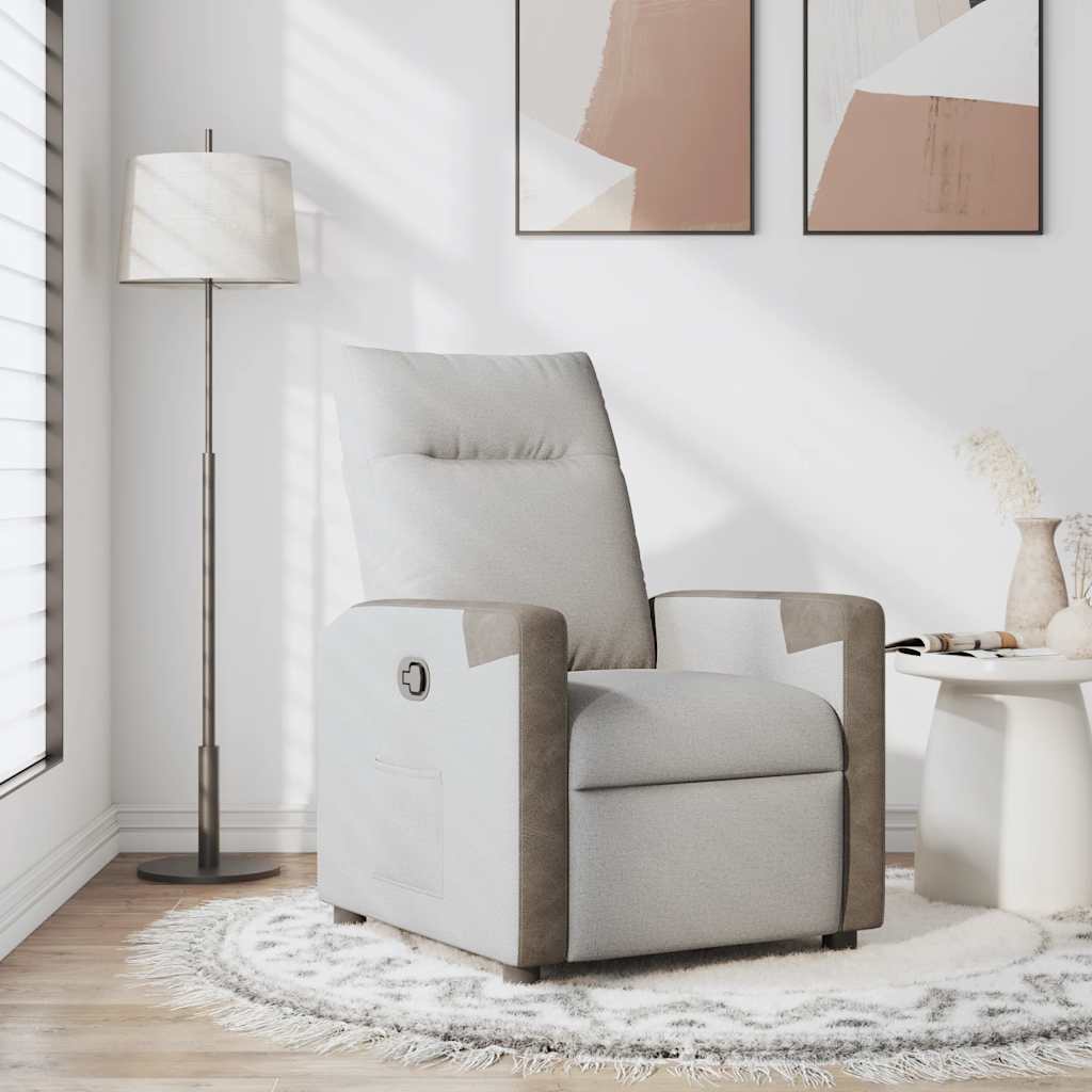 Fauteuil inclinable gris nuage tissu