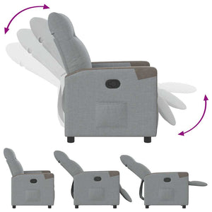 Fauteuil inclinable Gris clair Tissu