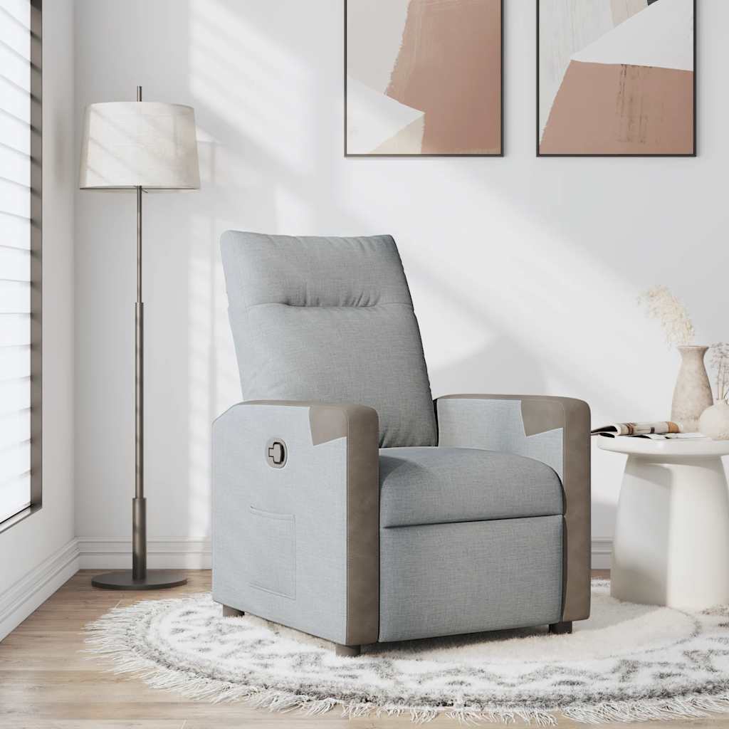 Fauteuil inclinable Gris clair Tissu