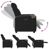 Fauteuil inclinable Noir Tissu
