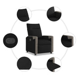 Fauteuil inclinable Noir Tissu
