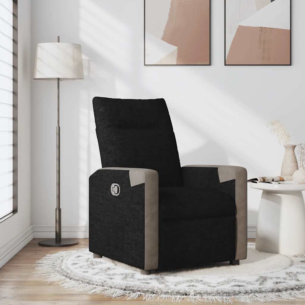 Fauteuil inclinable Noir Tissu