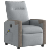 Fauteuil de massage inclinable Gris clair Tissu