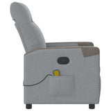 Fauteuil de massage inclinable Gris clair Tissu