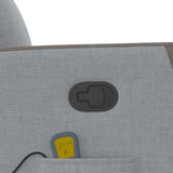 Fauteuil de massage inclinable Gris clair Tissu