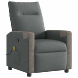 Fauteuil de massage inclinable Gris foncé Tissu