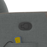 Fauteuil de massage inclinable Gris foncé Tissu