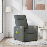 Fauteuil de massage inclinable Gris foncé Tissu