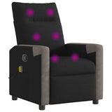 Fauteuil de massage inclinable Noir Tissu