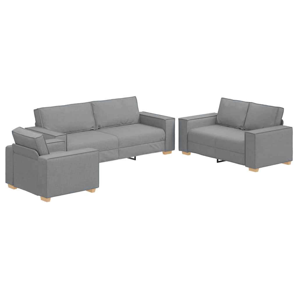 Ensemble de Canapés 3 pcs Gris 220 x 78 x 84 cm tissu