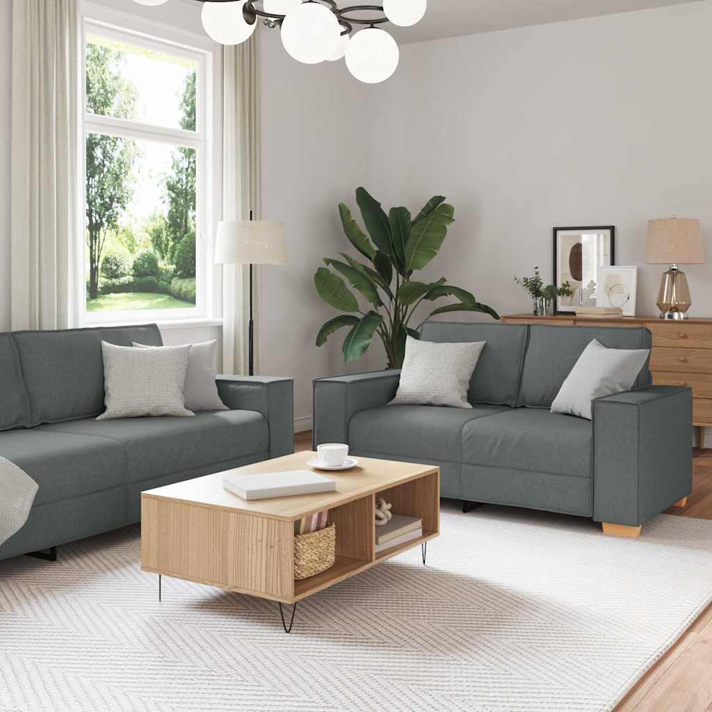 Ensemble de Canapés 3 pcs Gris 220 x 78 x 84 cm tissu