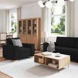 Ensemble de Canapés 3 pcs Noir 220 x 78 x 84 cm tissu