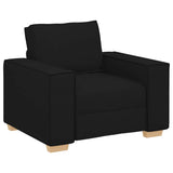 Ensemble de Canapés 3 pcs Noir 220 x 78 x 84 cm tissu