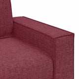 Ensemble de Canapés 3 pcs Bordeaux 220 x 78 x 84 cm tissu