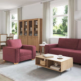 Ensemble de Canapés 3 pcs Bordeaux 220 x 78 x 84 cm tissu