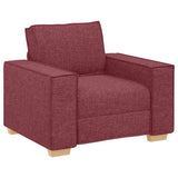 Ensemble de Canapés 3 pcs Bordeaux 220 x 78 x 84 cm tissu