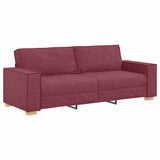 Ensemble de Canapés 3 pcs Bordeaux 220 x 78 x 84 cm tissu