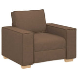 Ensemble de Canapés 3 pcs Marron 220 x 78 x 84 cm tissu