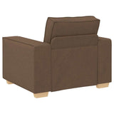 Ensemble de Canapés 3 pcs Marron 220 x 78 x 84 cm tissu