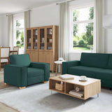 Ensemble de Canapés 3 pcs Vert foncé 220 x 78 x 84 cm tissu