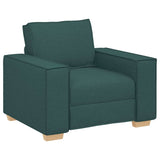 Ensemble de Canapés 3 pcs Vert foncé 220 x 78 x 84 cm tissu