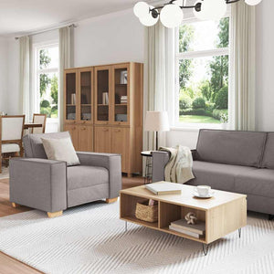 Ensemble de Canapés 3 pcs Taupe 220 x 78 x 84 cm tissu