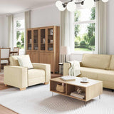 Ensemble de Canapés 3 pcs Crème 220 x 78 x 84 cm tissu
