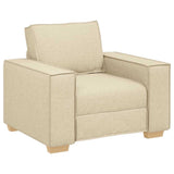 Ensemble de Canapés 3 pcs Crème 220 x 78 x 84 cm tissu
