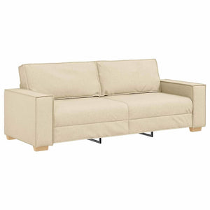 Ensemble de Canapés 3 pcs Crème 220 x 78 x 84 cm tissu