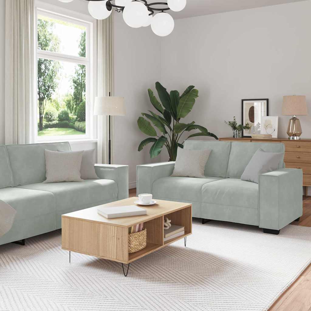 Ensemble de Canapés 3 pcs Gris 220 x 78 x 84 cm Velours