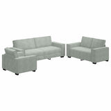 Ensemble de Canapés 3 pcs Gris 220 x 78 x 84 cm Velours