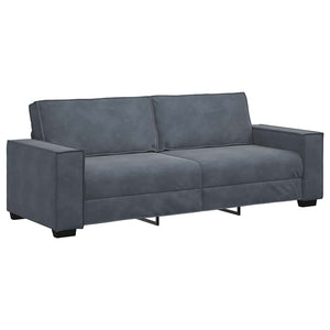 Ensemble de canapés 3 pcs avec coussins Gris foncé Velours