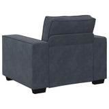 Ensemble de canapés 3 pcs avec coussins Gris foncé Velours