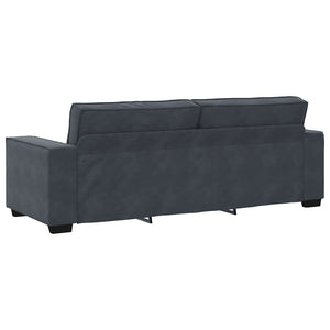 Ensemble de canapés 3 pcs avec coussins Gris foncé Velours