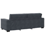 Ensemble de canapés 3 pcs avec coussins Gris foncé Velours