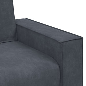 Ensemble de canapés 3 pcs avec coussins Gris foncé Velours