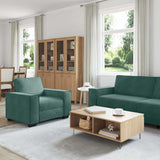 Ensemble de canapés 3 pcs avec coussins Vert foncé Velours