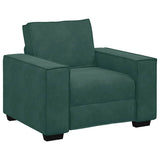 Ensemble de canapés 3 pcs avec coussins Vert foncé Velours