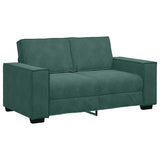 Ensemble de canapés 3 pcs avec coussins Vert foncé Velours