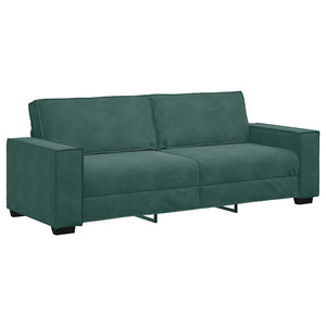 Ensemble de canapés 3 pcs avec coussins Vert foncé Velours