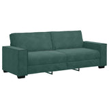 Ensemble de canapés 3 pcs avec coussins Vert foncé Velours