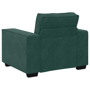 Ensemble de canapés 3 pcs avec coussins Vert foncé Velours