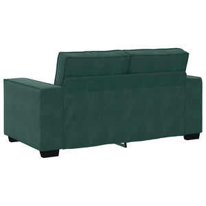 Ensemble de canapés 3 pcs avec coussins Vert foncé Velours