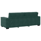 Ensemble de canapés 3 pcs avec coussins Vert foncé Velours