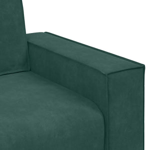 Ensemble de canapés 3 pcs avec coussins Vert foncé Velours