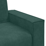 Ensemble de canapés 3 pcs avec coussins Vert foncé Velours