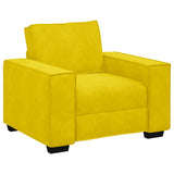 Ensemble de canapés 3 pcs avec coussins Jaune Velours