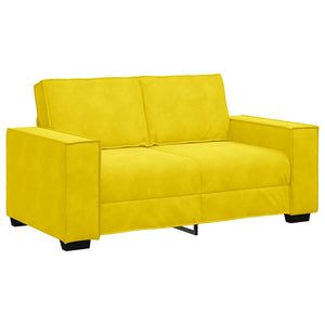 Ensemble de canapés 3 pcs avec coussins Jaune Velours