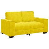 Ensemble de canapés 3 pcs avec coussins Jaune Velours